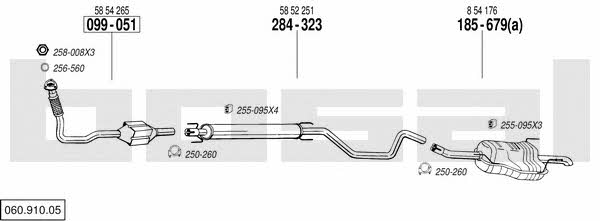 Bosal 060.910.05 Exhaust system 06091005