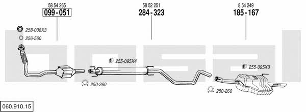 Bosal 060.910.15 Exhaust system 06091015