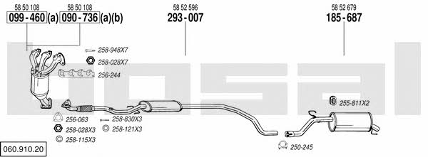 Bosal 060.910.20 Exhaust system 06091020