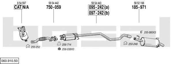 Bosal 060.910.50 Exhaust system 06091050