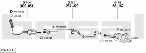 Bosal 060.910.71 Exhaust system 06091071