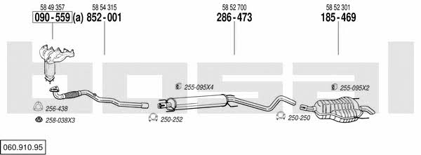  060.910.95 Exhaust system 06091095