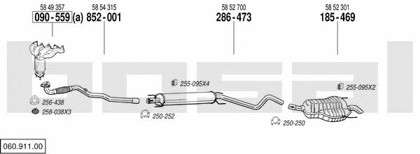 Bosal 060.911.00 Exhaust system 06091100