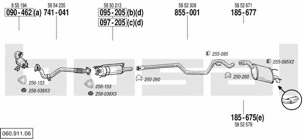 Bosal 060.911.06 Exhaust system 06091106