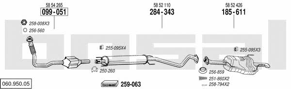  060.950.05 Exhaust system 06095005