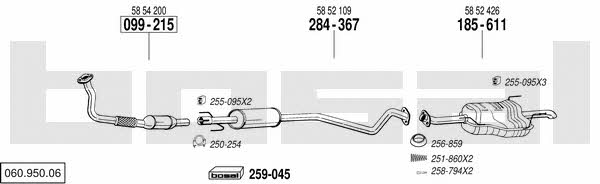  060.950.06 Exhaust system 06095006
