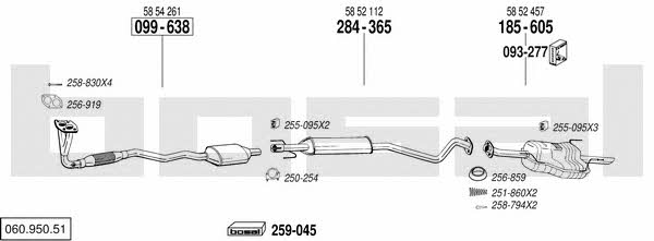  060.950.51 Exhaust system 06095051