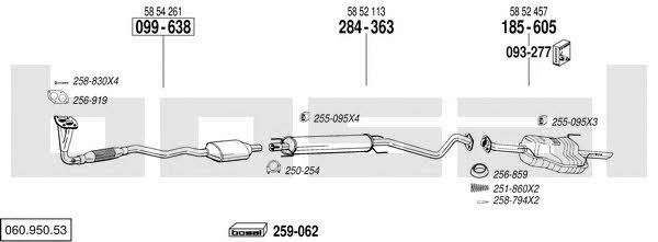  060.950.53 Exhaust system 06095053