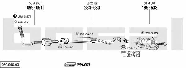 Bosal 060.960.03 Exhaust system 06096003