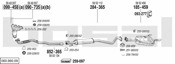  060.960.09 Exhaust system 06096009