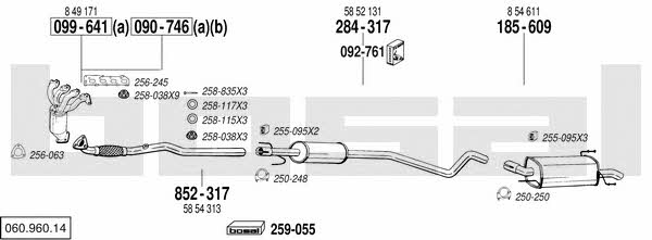 Bosal 060.960.14 Exhaust system 06096014