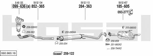 Bosal 060.960.16 Exhaust system 06096016