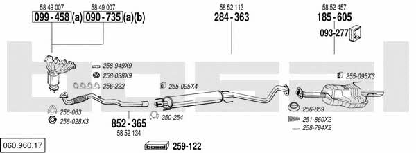 Bosal 060.960.17 Exhaust system 06096017