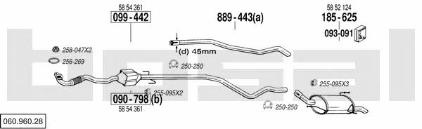  060.960.28 Exhaust system 06096028