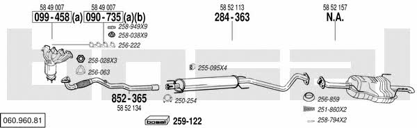  060.960.81 Exhaust system 06096081