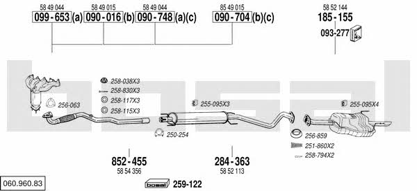  060.960.83 Exhaust system 06096083