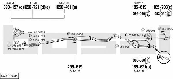  060.980.04 Exhaust system 06098004