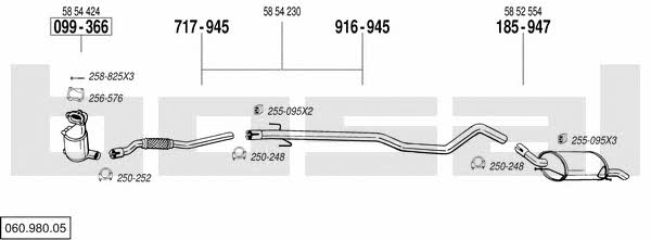 06098005 Bosal Exhaust system