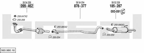  060.980.16 Exhaust system 06098016