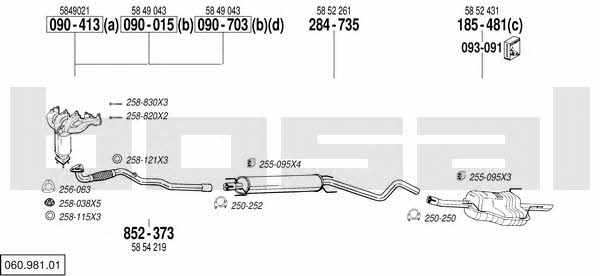 06098101 Bosal Exhaust system