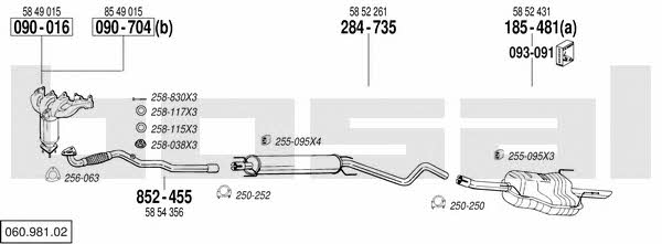 06098102 Bosal Exhaust system