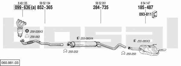 Bosal 060.981.03 Exhaust system 06098103 06098103 Bosal Exhaust system