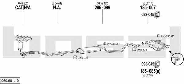  060.981.10 Exhaust system 06098110