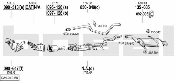  024.012.60 Exhaust system 02401260