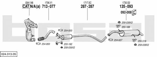 Bosal 024.013.05 Exhaust system 02401305