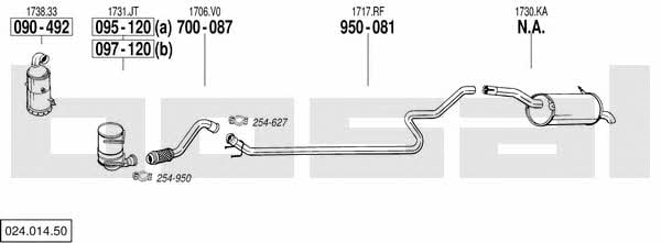 Bosal 024.014.50 Exhaust system 02401450
