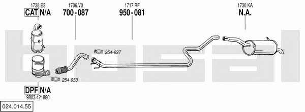 Bosal 024.014.55 Exhaust system 02401455