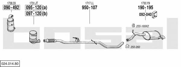 02401480 Bosal Exhaust system