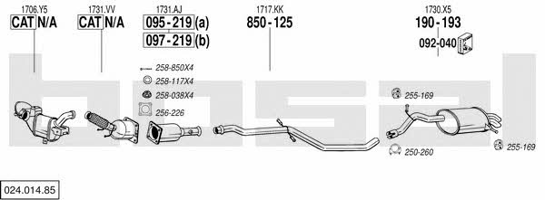 Bosal 024.014.85 Exhaust system 02401485