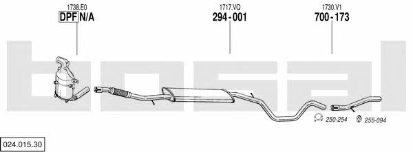 Bosal 024.015.30 Exhaust system 02401530