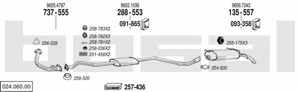 Bosal 024.060.00 Exhaust system 02406000