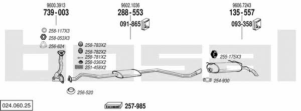 Bosal 024.060.25 Exhaust system 02406025
