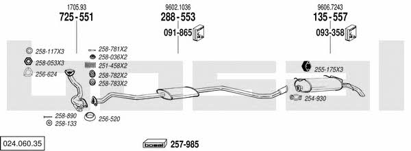 Bosal 024.060.35 Exhaust system 02406035
