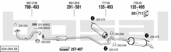  024.064.56 Exhaust system 02406456