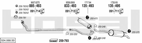 Bosal 024.068.50 Exhaust system 02406850