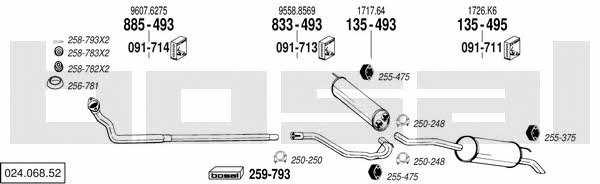  024.068.52 Exhaust system 02406852