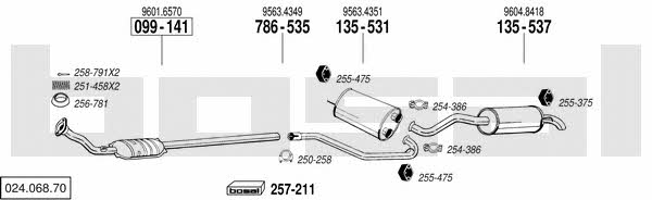  024.068.70 Exhaust system 02406870