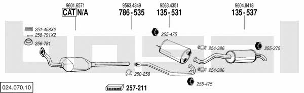  024.070.10 Exhaust system 02407010