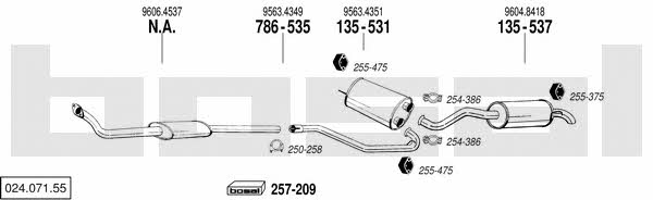  024.071.55 Exhaust system 02407155