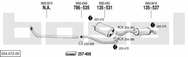 Bosal 024.072.00 Exhaust system 02407200 02407200 Bosal Exhaust system