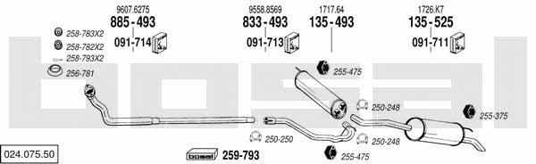 Bosal 024.075.50 Exhaust system 02407550