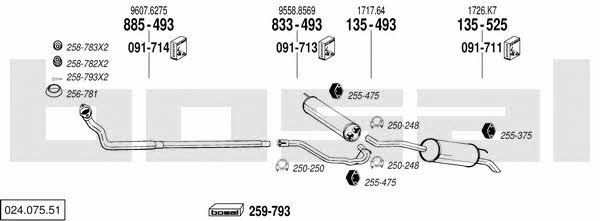 02407551 Bosal Exhaust system