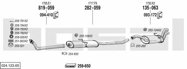 Bosal 024.123.65 Exhaust system 02412365