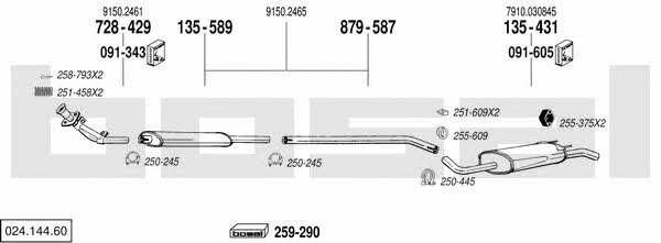 Bosal 024.144.60 Exhaust system 02414460