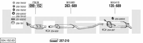 Bosal 024.152.63 Exhaust system 02415263