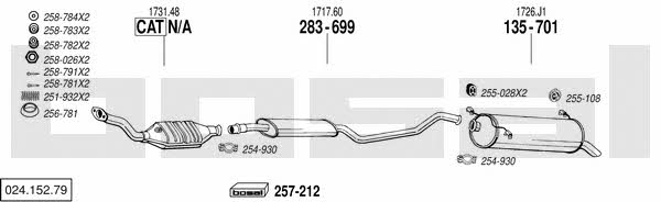 Bosal 024.152.79 Exhaust system 02415279